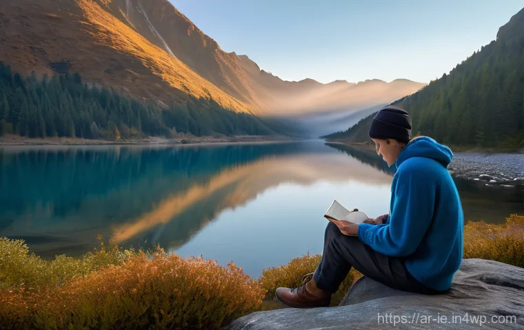 여행 중의 내면의 목소리 듣기 - Prompt 1: Lakeside Serenity and Journaling**